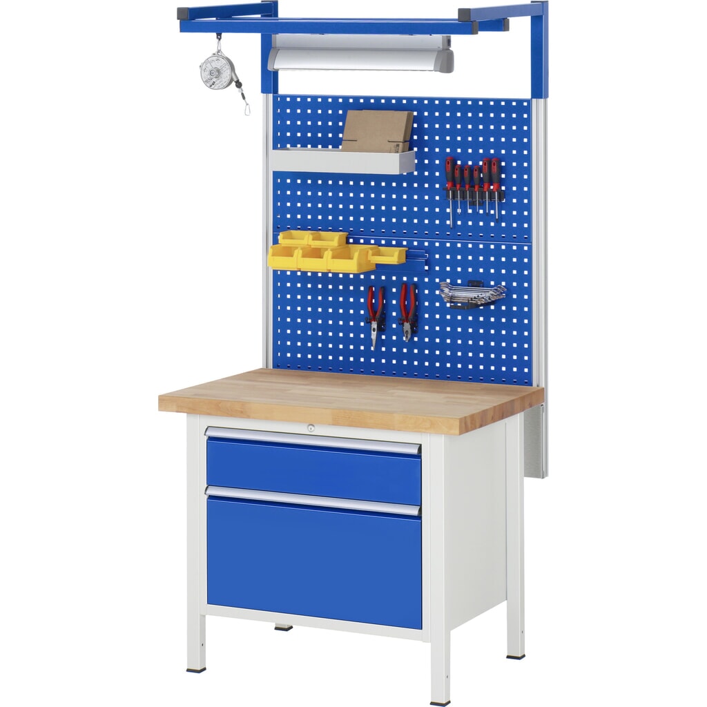Werkbank RAU serie 8000, hxbxd 840 x 1.000 x 700 mm, 2 x voor 100% uittrekbare lades, 2 x 270 mm, draagvermogen lade 75 kg Productafbeelding nr. 5: Werkbank RAU serie 8000, hxbxd 840 x 1.000 x 700 mm, 2 x voor 100% uittrekbare lades, 2 x 270 mm, draagvermogen lade 75 kg
