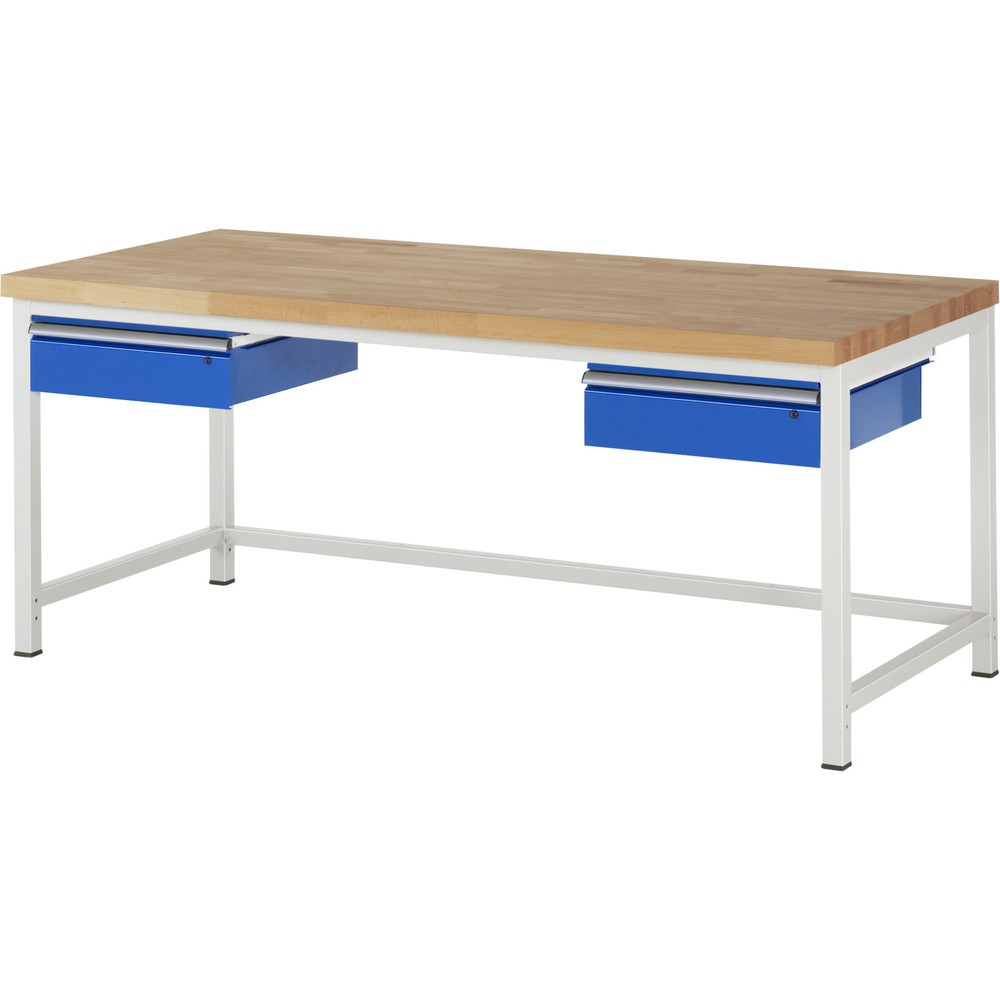 Productafbeelding nr. 1: Werkbank RAU serie 8000, hxbxd 840 x 2.000 x 900 mm, 2 lades, draagvermogen lade 50 kg