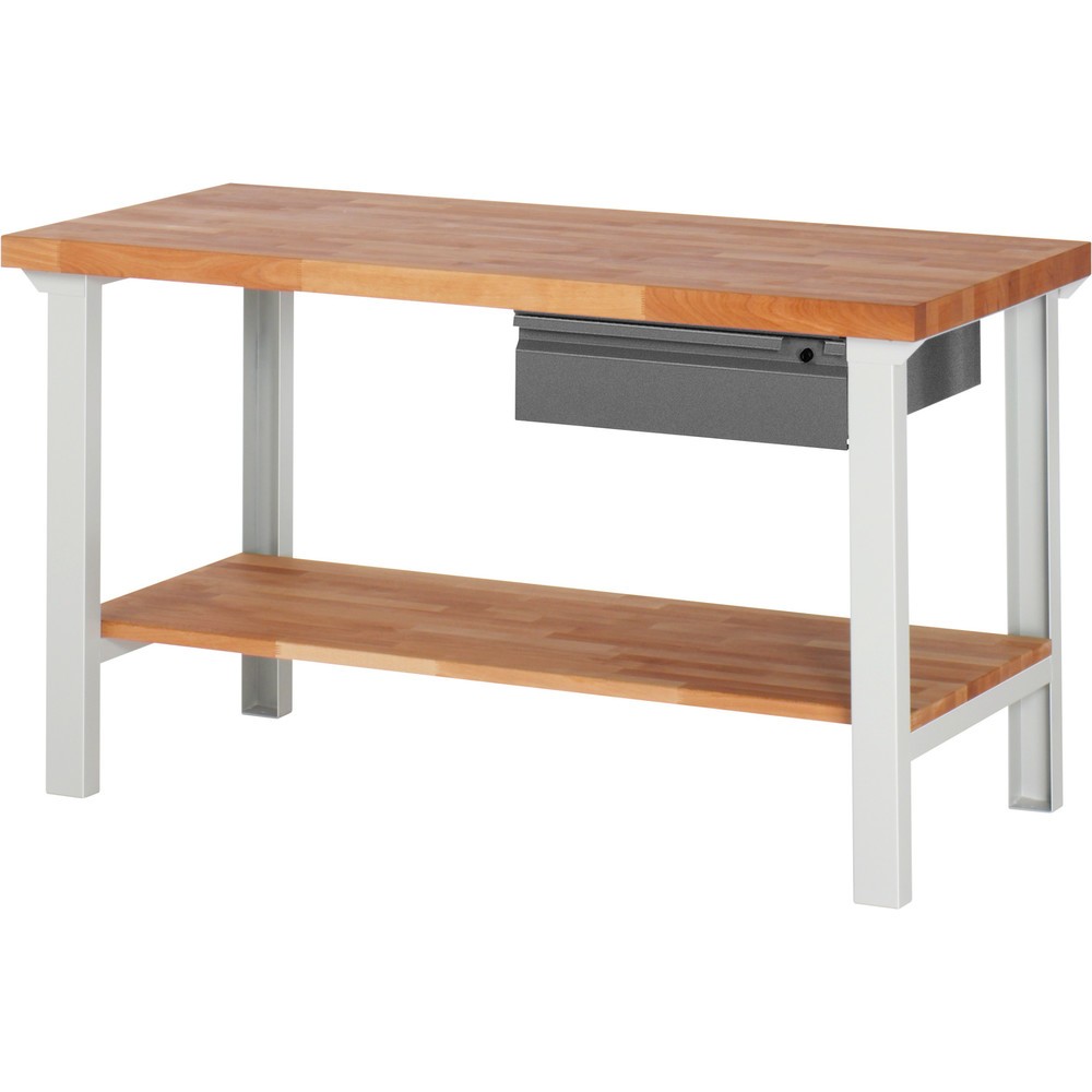 Product afbeelding: Werkbank Steinbock®, met lade en legbord, hxbxd 840 x 1.500 x 700 mm, RAL 7035 / 7016