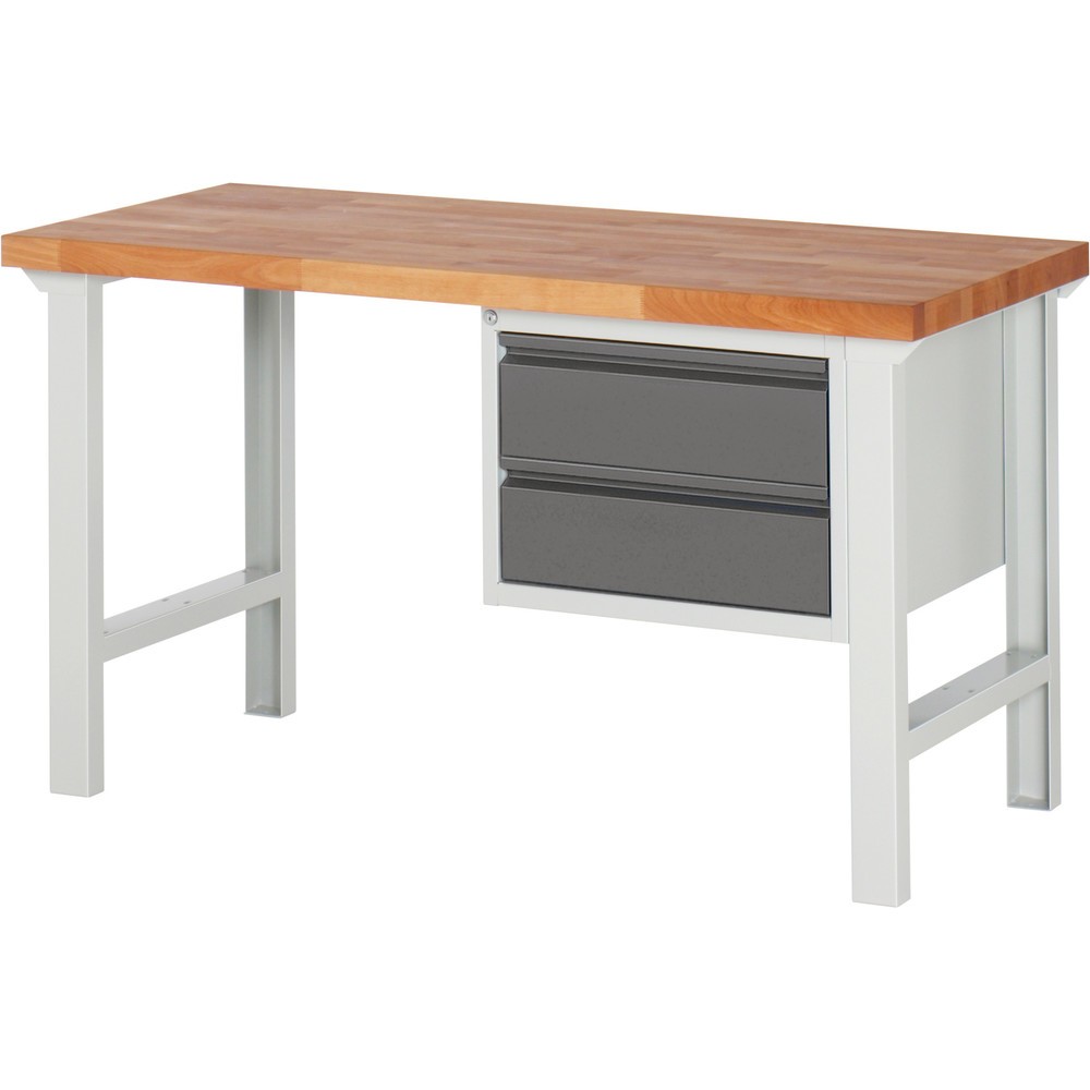 Product afbeelding: Werkbank Steinbock®, met 2 lades, hxbxd 840 x 1.500 x 700 mm, RAL 7035 / 7016