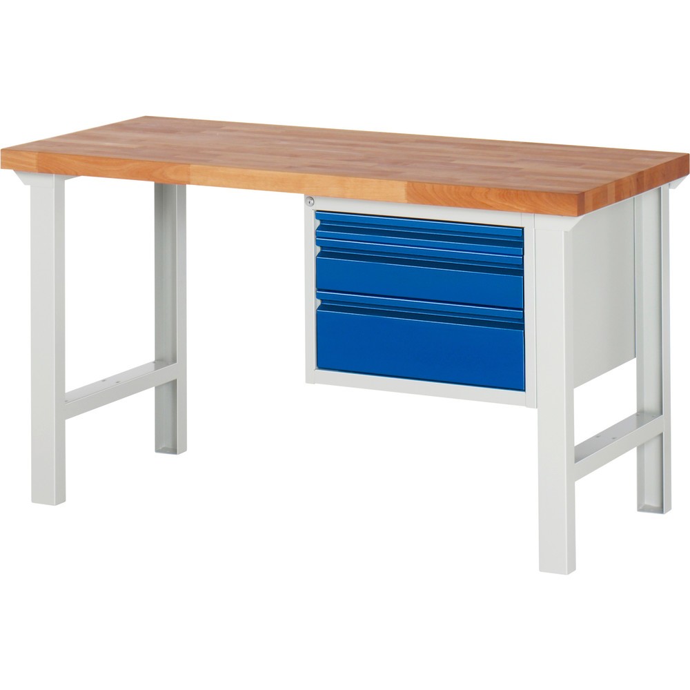 Product afbeelding: Werkbank Steinbock®, met 3 lades, hxbxd 840 x 1.500 x 700 mm, RAL 7035 / 5010