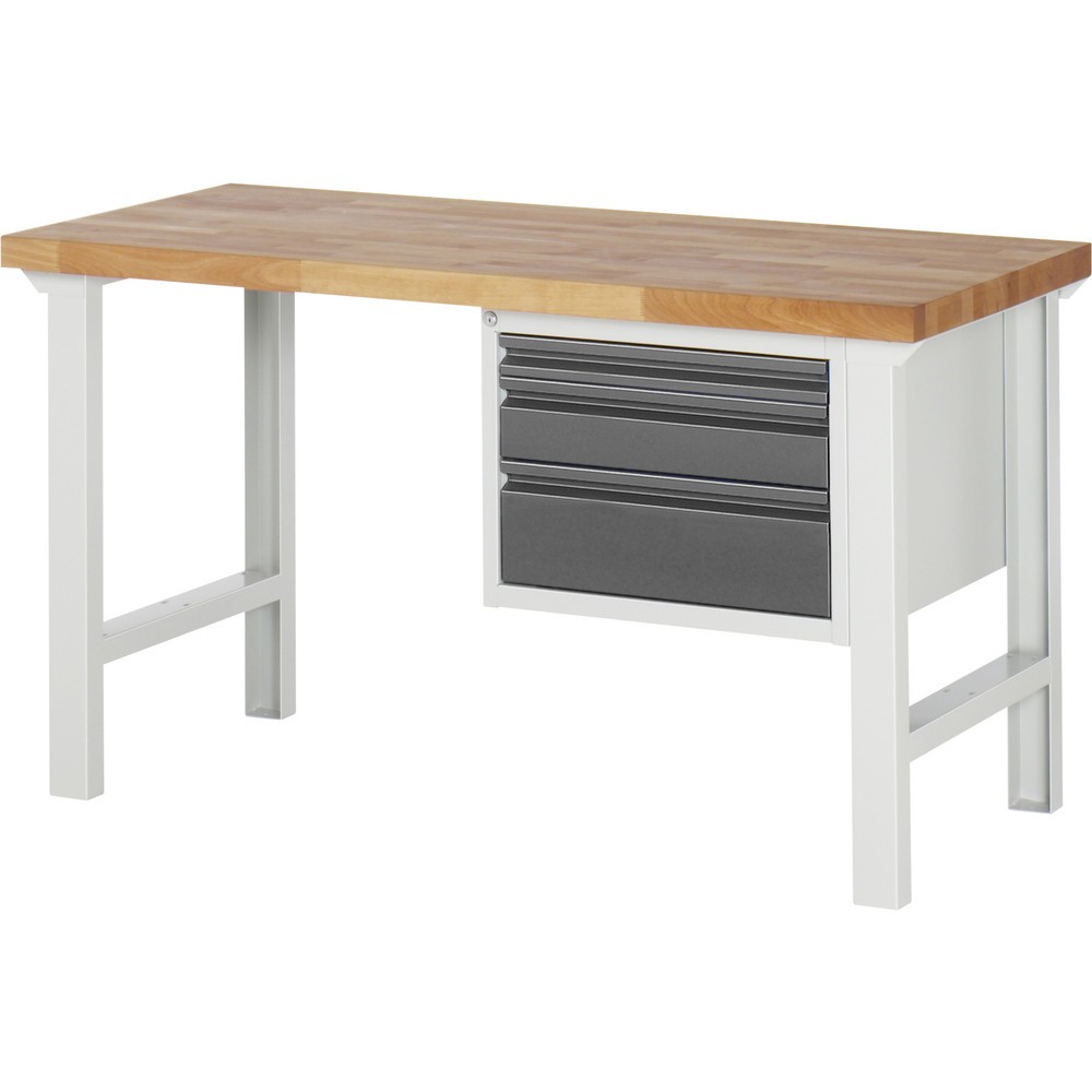 Product afbeelding: Werkbank Steinbock®, met 3 lades, hxbxd 840 x 1.500 x 700 mm, RAL 7035 / 7016