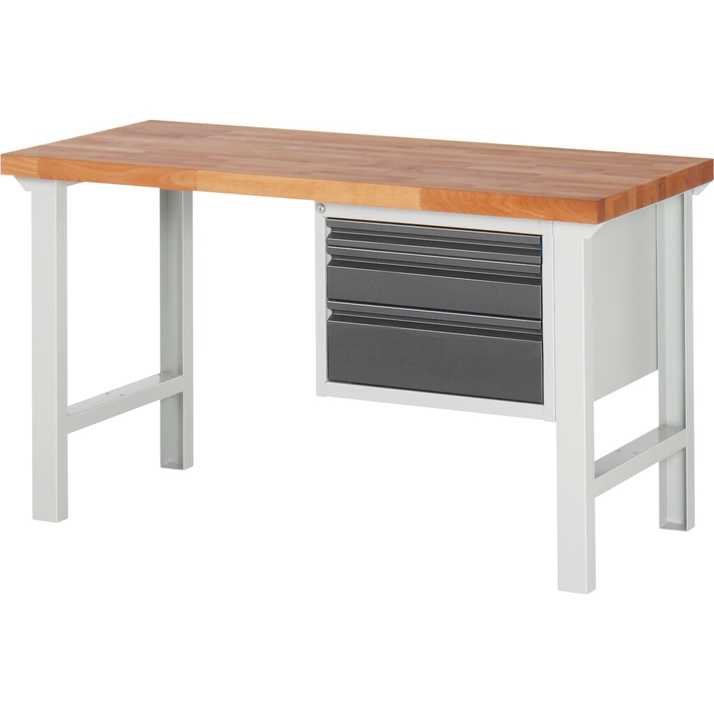 Product afbeelding: Werkbank Steinbock®, met 3 lades, hxbxd 840 x 1.500 x 700 mm, RAL 7035 / 7016