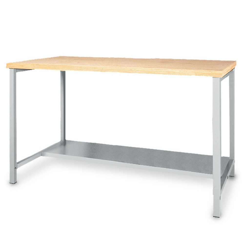 Product afbeelding: Werkbanktafel met plank, draagvermogen 200 kg, h x b x d 859 x 1.500 x 750 mm