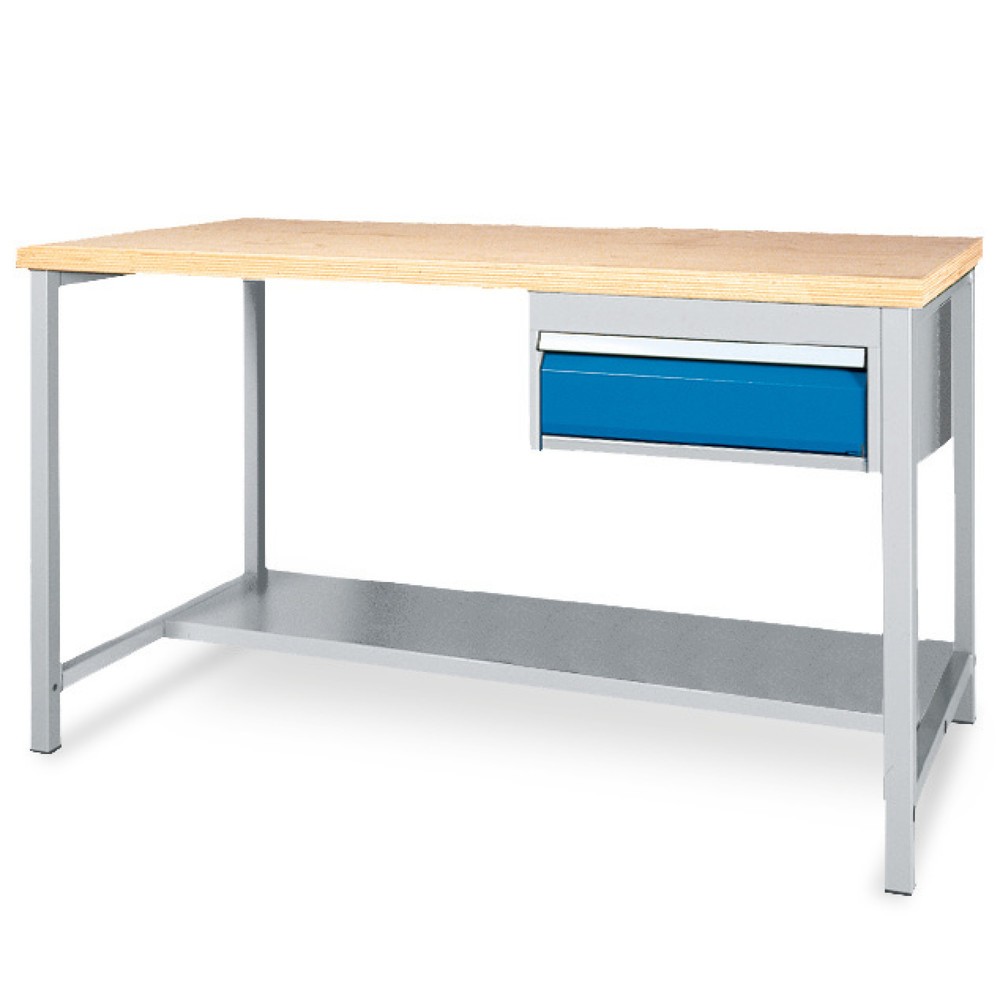 Productafbeelding nr. 1: Werkbanktafel met plank + 1 lade, draagvermogen 200 kg, h x b x d 859 x 1.500 x 750 mm