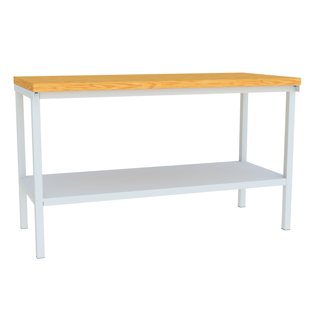Product afbeelding: Werkbanktafel PAVOY met aflegvlak, hxbxd 900 x 1.500 x 700 mm, lichtgrijs