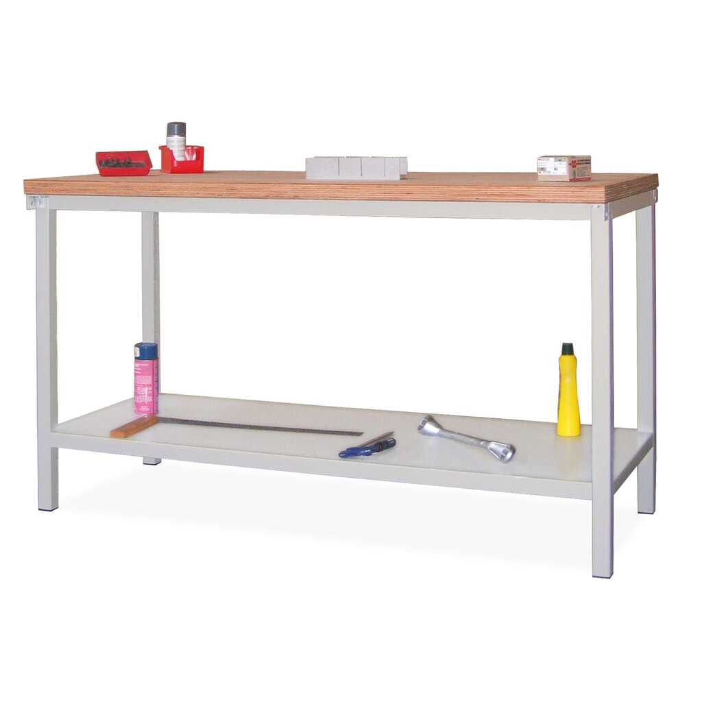 Product afbeelding: Werkbanktafel PAVOY met aflegvlak, hxbxd 900 x 2.000 x 700 mm, lichtgrijs