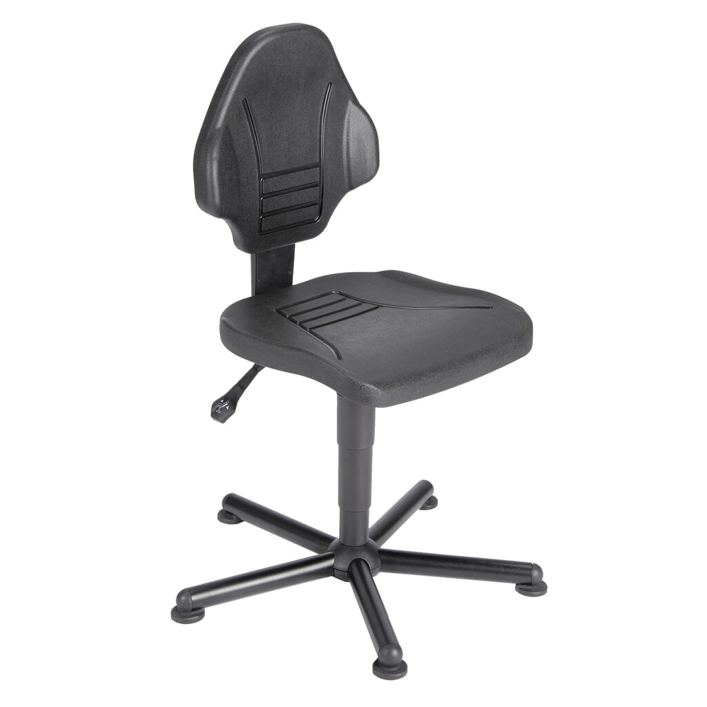 Werkdraaistoel Assistant, zithoogte 490-630 mm, stalen onderstel, vloerglijders Product afbeelding: Werkdraaistoel Assistant, zithoogte 490-630 mm, stalen onderstel, vloerglijders