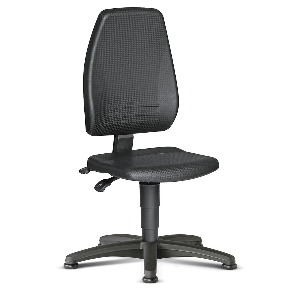 Product afbeelding: Werkdraaistoel bimos SoftTouch, hoge, ergonomische rugleuning, zithoogte 440-620 mm, vloerglijders, zwart