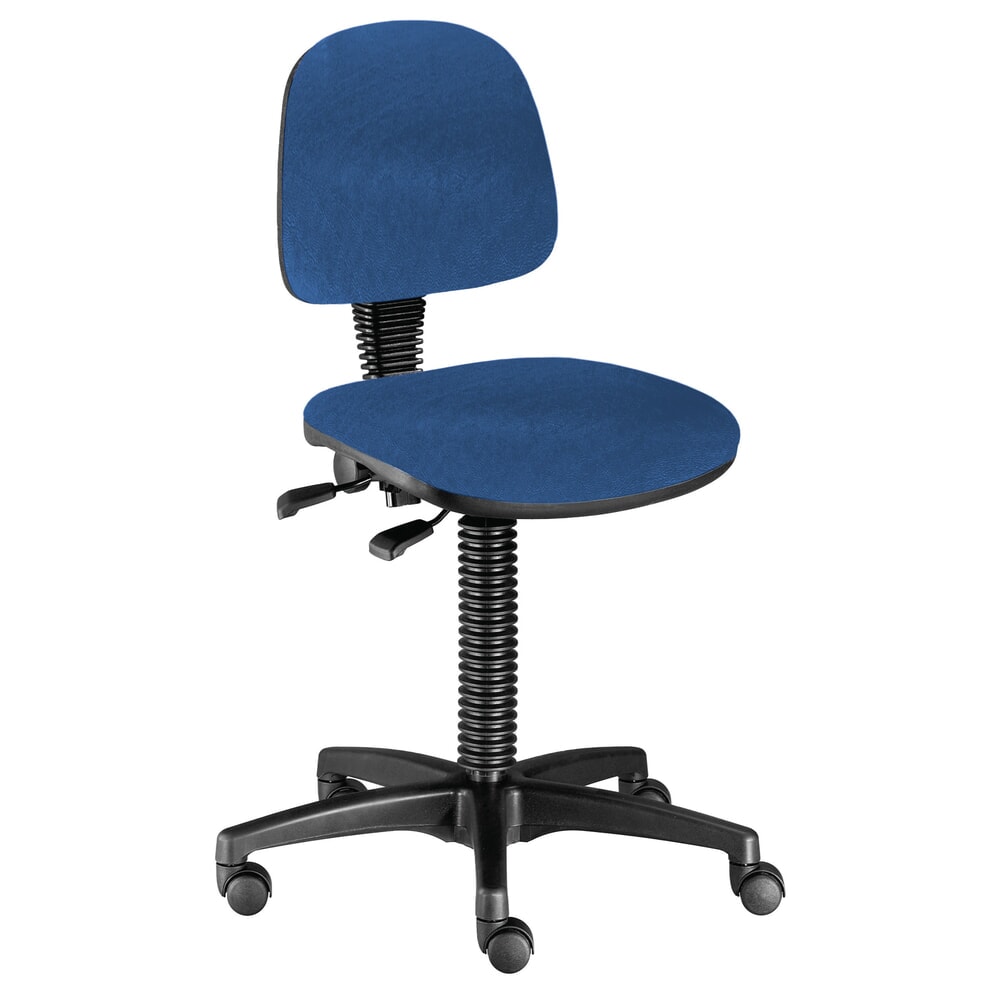 Product afbeelding: Werkdraaistoel BM Industrie, kunstleer, zithoogte 480-650 mm, wielen, blauw