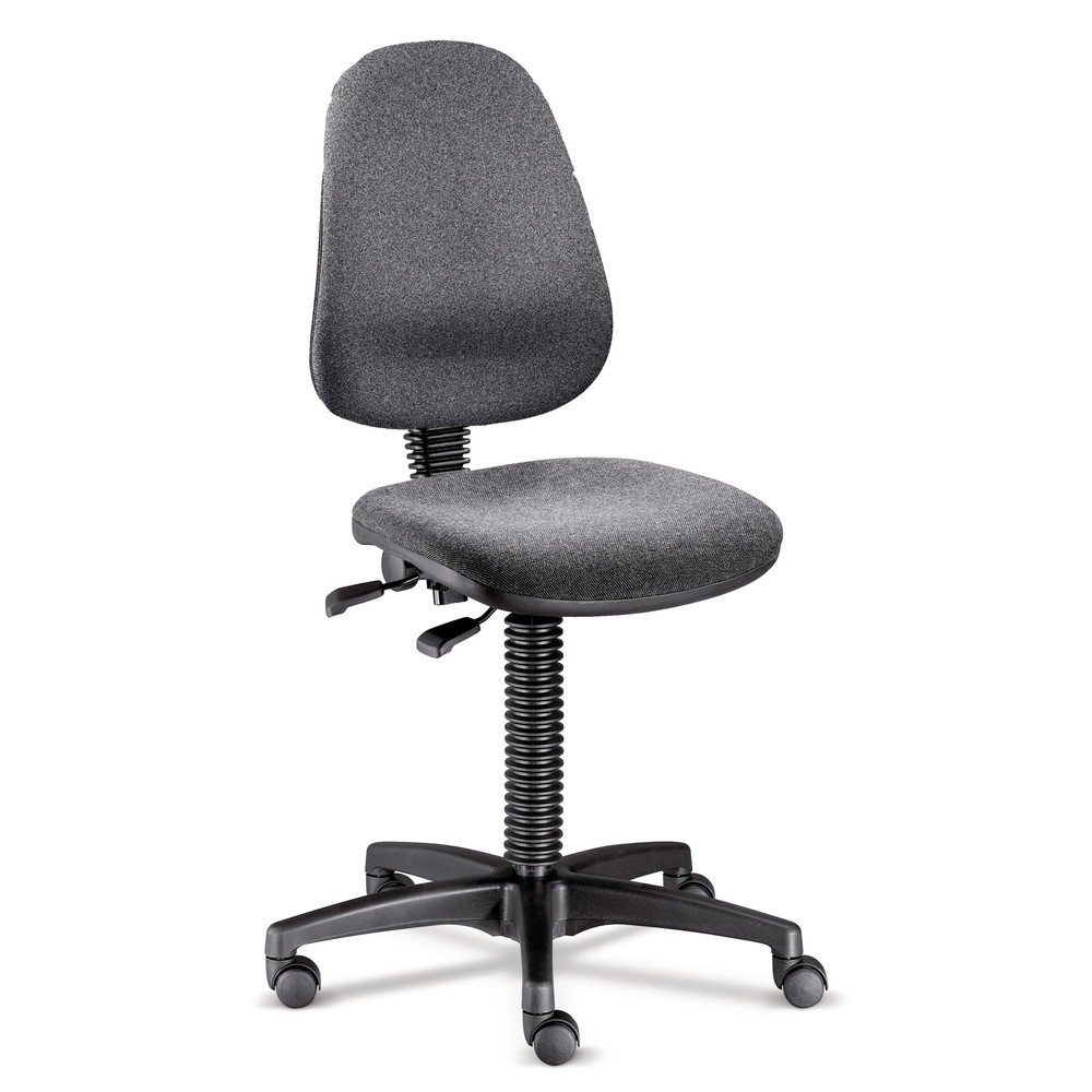 Product afbeelding: Werkdraaistoel BM Industrie, kunstleer, zithoogte 480-650 mm, wielen, blauw