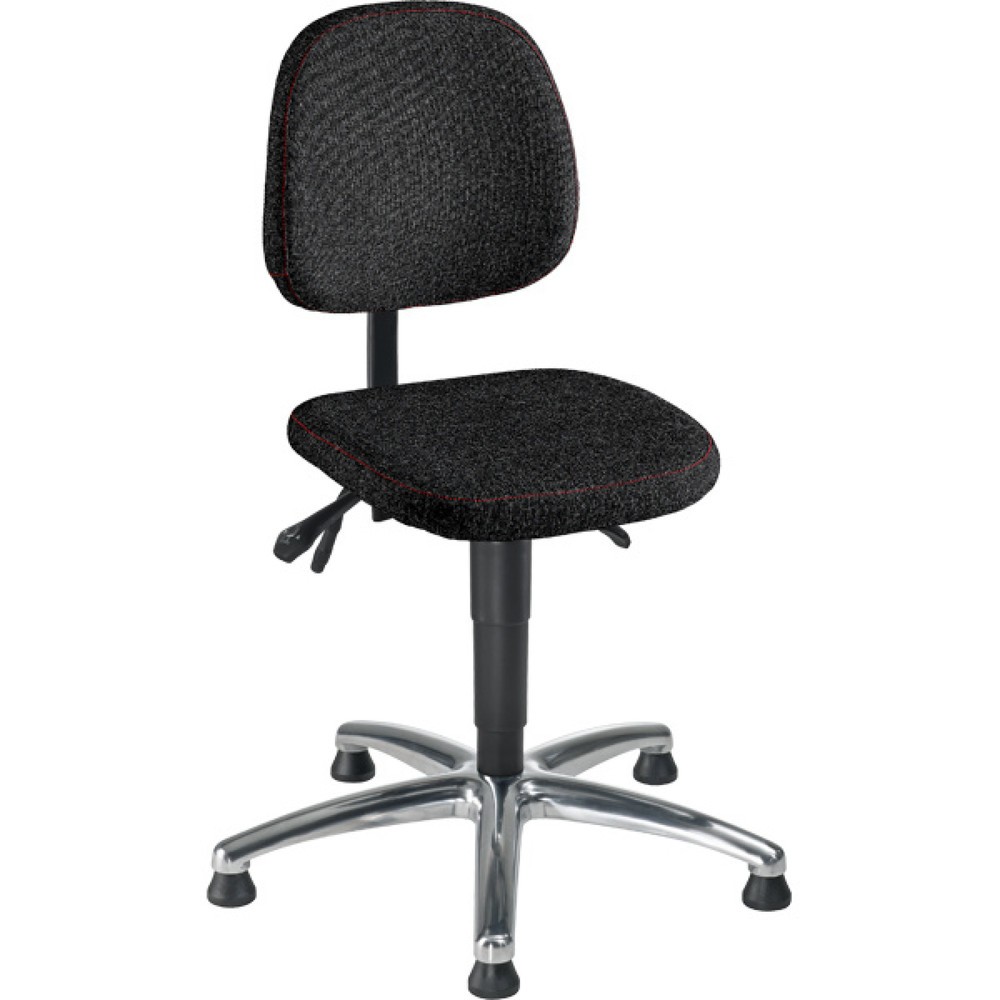 Product afbeelding: Werkdraaistoel Chrom, stofbekleding, zithoogte 480-630 mm, stalen onderstel verchroomd, vloerglijders