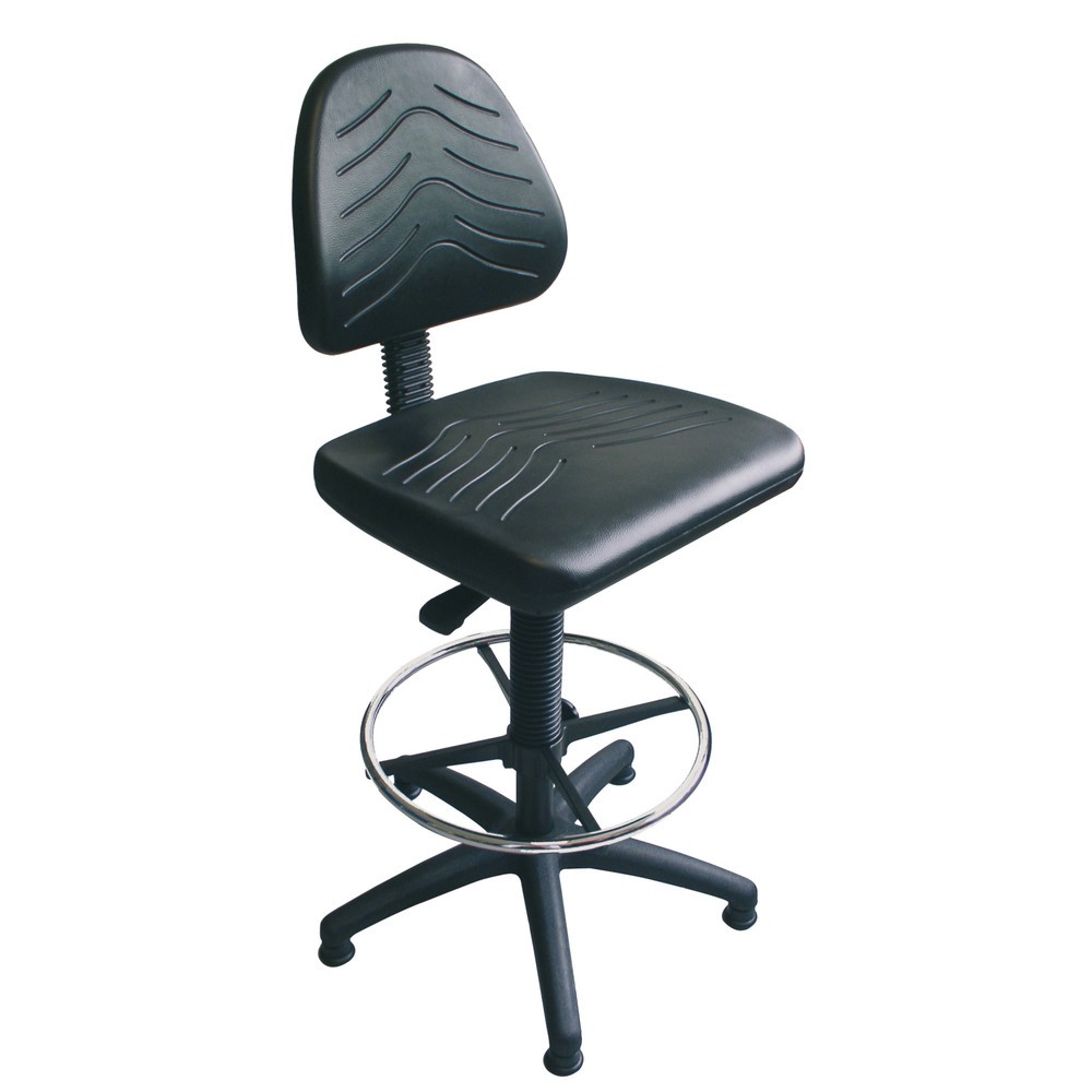 Product afbeelding: Werkdraaistoel Comfort, stofbekleding, zithoogte 520-710 mm, kunststof onderstel, vloerglijders, voetring