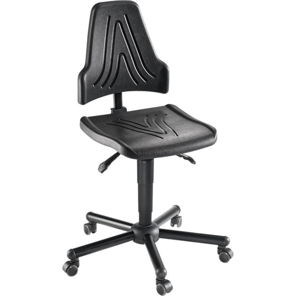 Product afbeelding: Werkdraaistoel Stream XXL, tot 170 kg belastbaar, zithoogte 480-610 mm, stalen onderstel, wielen