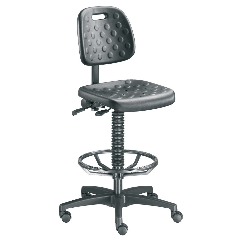 Product afbeelding: Werkdraaistoel Strength, ventilerend, ergonomisch, zithoogte 450-650 mm, wielen, voetring, zwart