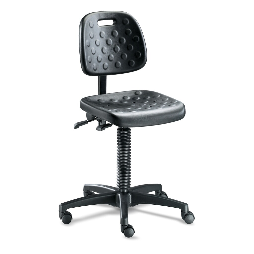 Werkdraaistoel Strength, ventilerend, ergonomisch, zithoogte 450-650 mm, wielen, zwart Product afbeelding: Werkdraaistoel Strength, ventilerend, ergonomisch, zithoogte 450-650 mm, wielen, zwart