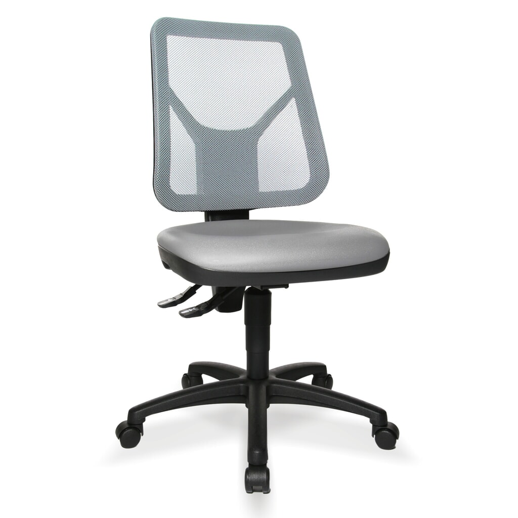 Werkdraaistoel Topstar® Tec 80 PK, zithoogte 410-530 mm, netrugleuning, wielen, zwart Productafbeelding nr. 2: Werkdraaistoel Topstar® Tec 80 PK, zithoogte 410-530 mm, netrugleuning, wielen, zwart