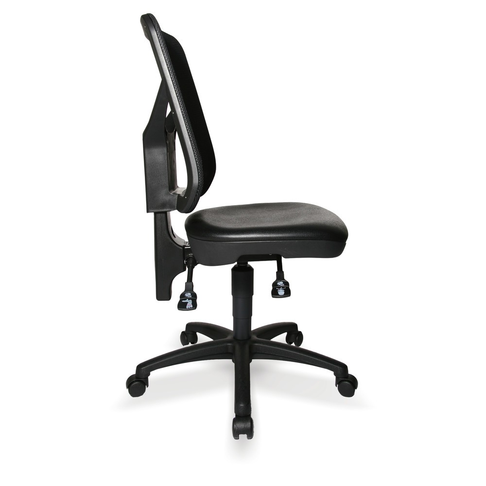 Productafbeelding nr. 3: Werkdraaistoel Topstar® Tec 80 PK, zithoogte 410-530 mm, netrugleuning, wielen, zwart