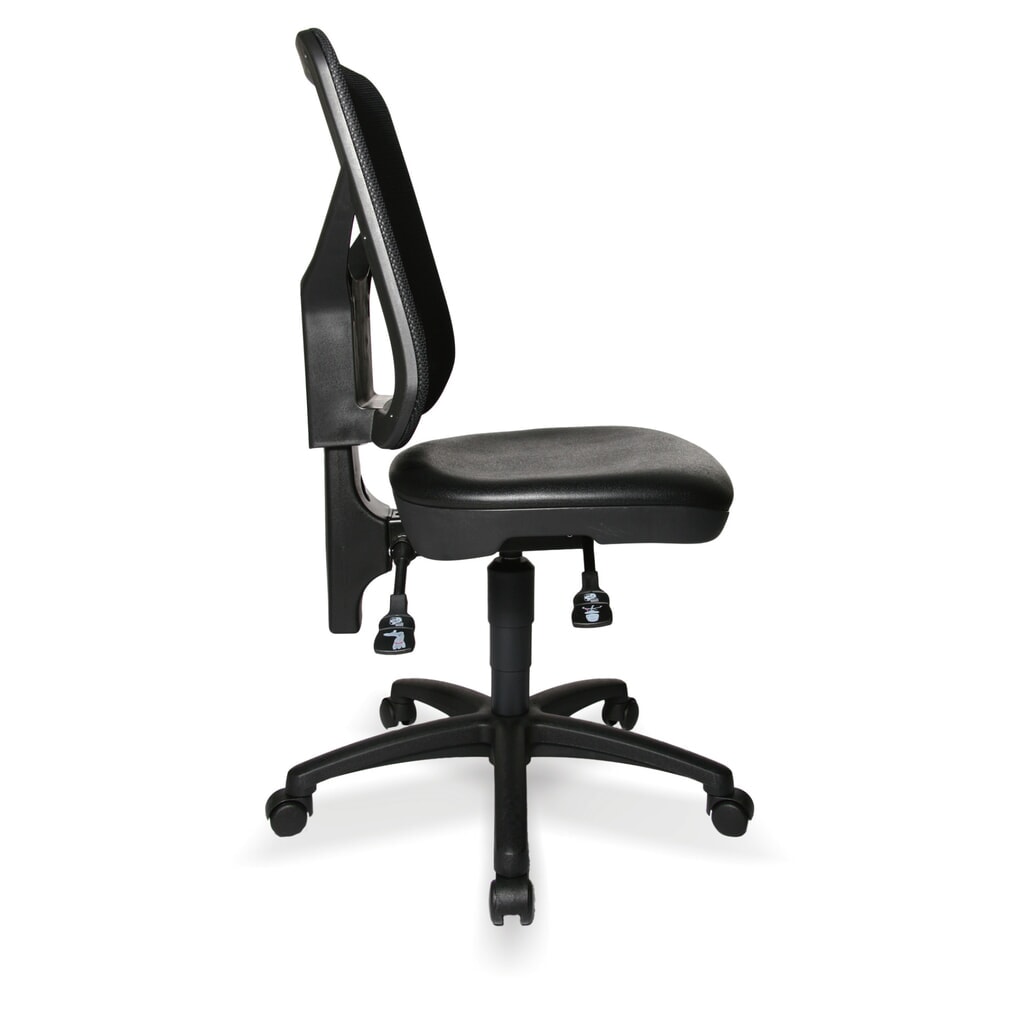 Productafbeelding nr. 3: Werkdraaistoel Topstar® Tec 80 PK, zithoogte 410-530 mm, netrugleuning, wielen, zwart