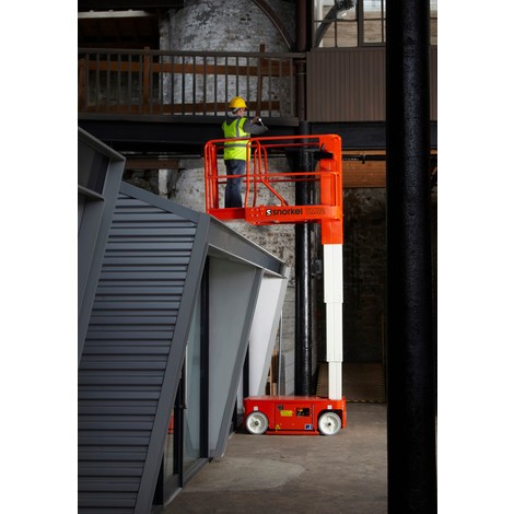 Productafbeelding nr. 3: Werkkooi met telescoop hefmast Snorkel TM12, elektrisch verrijdbaar, draagvermogen 227 kg, werkhoogte max. 5,6 m