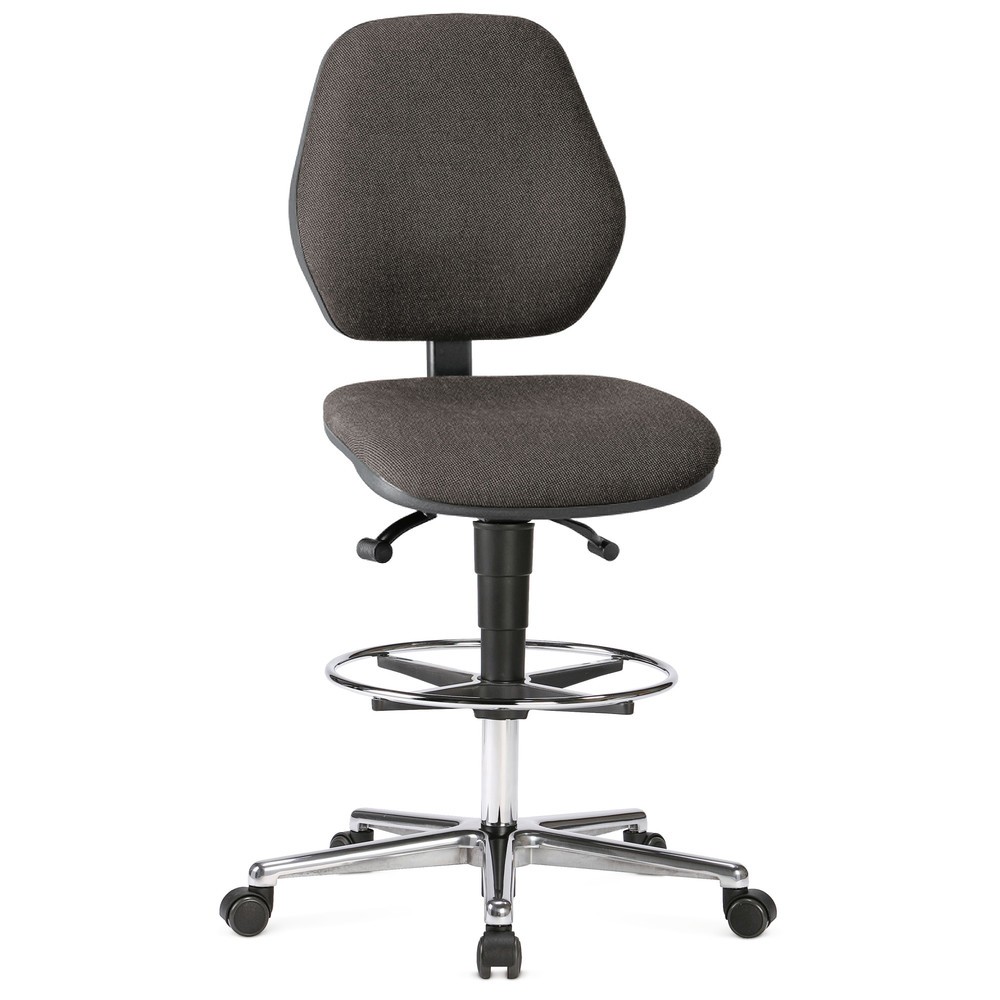 Product afbeelding: Werkkruk bimos Smart met zitstopwielen, zithoogte 660-910 mm, voetring, zwart