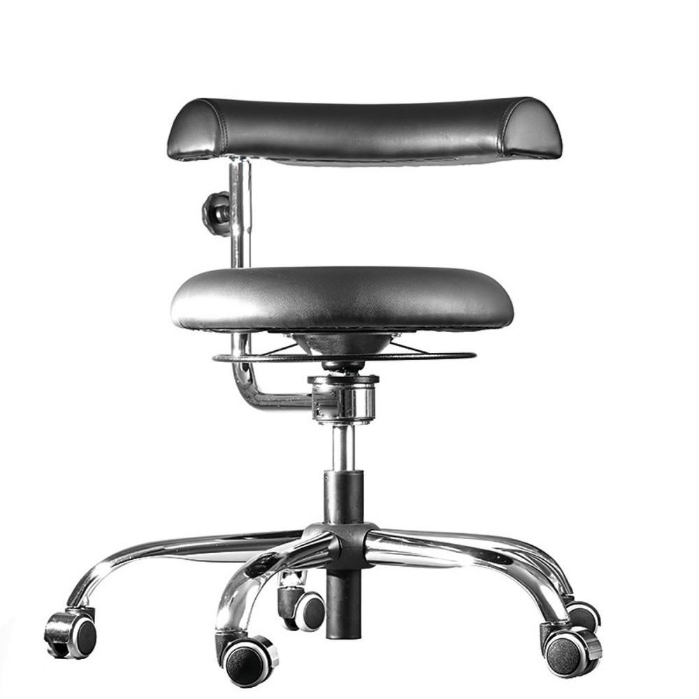 Productafbeelding nr. 3: Werkkruk Comfort-Hocker, ronde zitting van kunstleer, zithoogte 425-500 mm, wielen