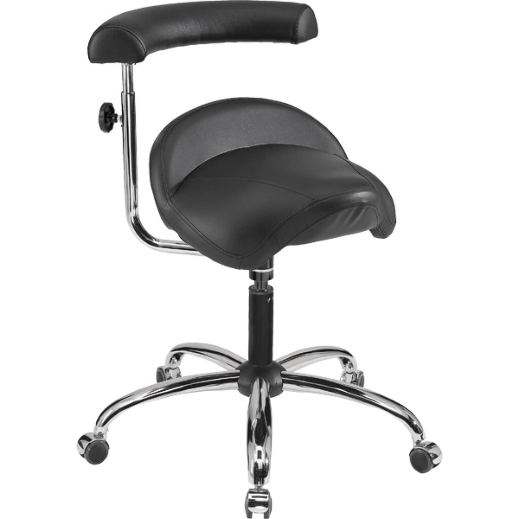 Werkkruk Comfort-Hocker, zadelzitting van kunstleer, zithoogte 430-515 mm Product afbeelding: Werkkruk Comfort-Hocker, zadelzitting van kunstleer, zithoogte 430-515 mm