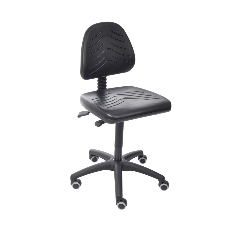Product afbeelding: Werkkruk HEMMDAL Comfort, PU zitting, zithoogte 460-650 mm, onderstel van kunststof, wielen