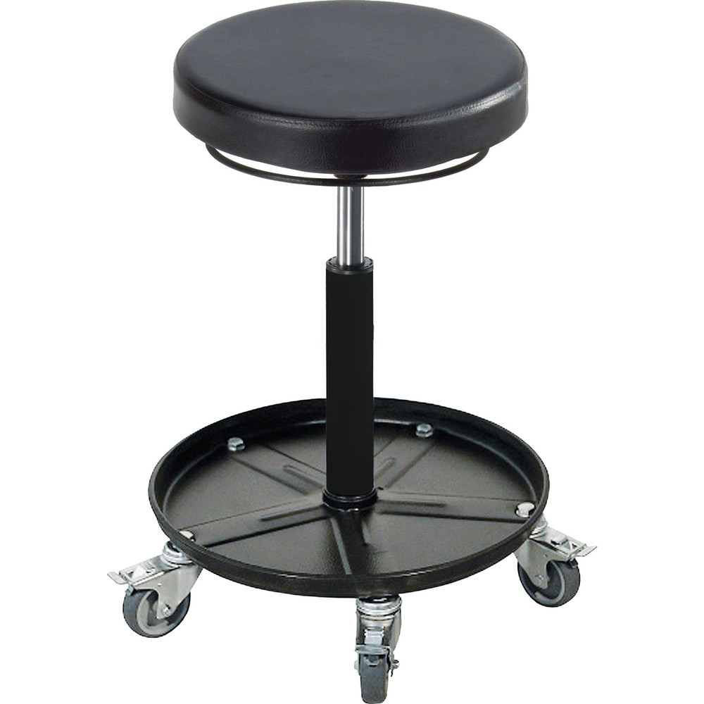 Product afbeelding: Werkkruk meychair, met ronde PU zitting, zithoogte 420-550 mm, met schaalvoet en vergrendelbare wielen