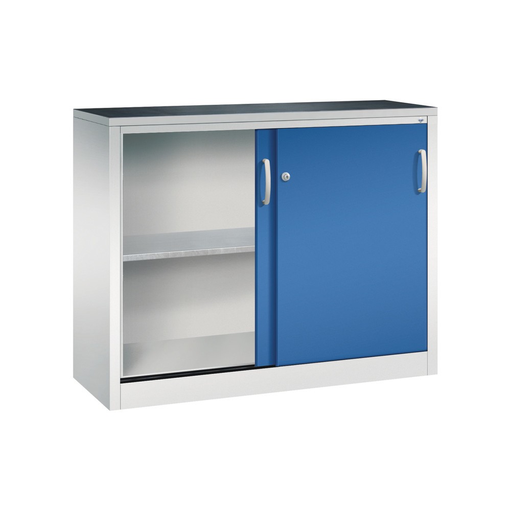 Productafbeelding nr. 4: Werkplaatsbijzetkast C+P met 1 legbord, hxbxd 1.000 x 1.200 x 400 mm, lichtgrijs, gentiaanblauw