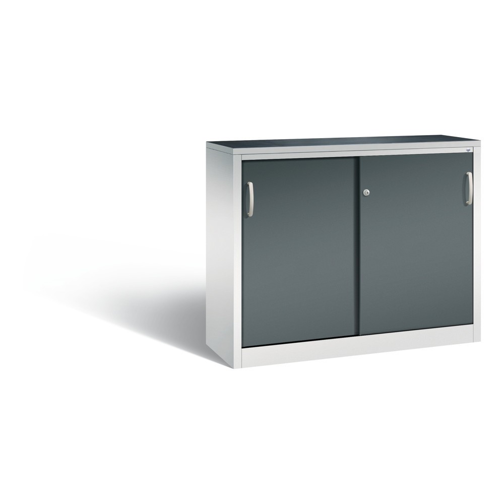 Productafbeelding nr. 1: Werkplaatsbijzetkast C+P met 1 legbord, hxbxd 1.000 x 1.200 x 400 mm, lichtgrijs, antracietgrijs