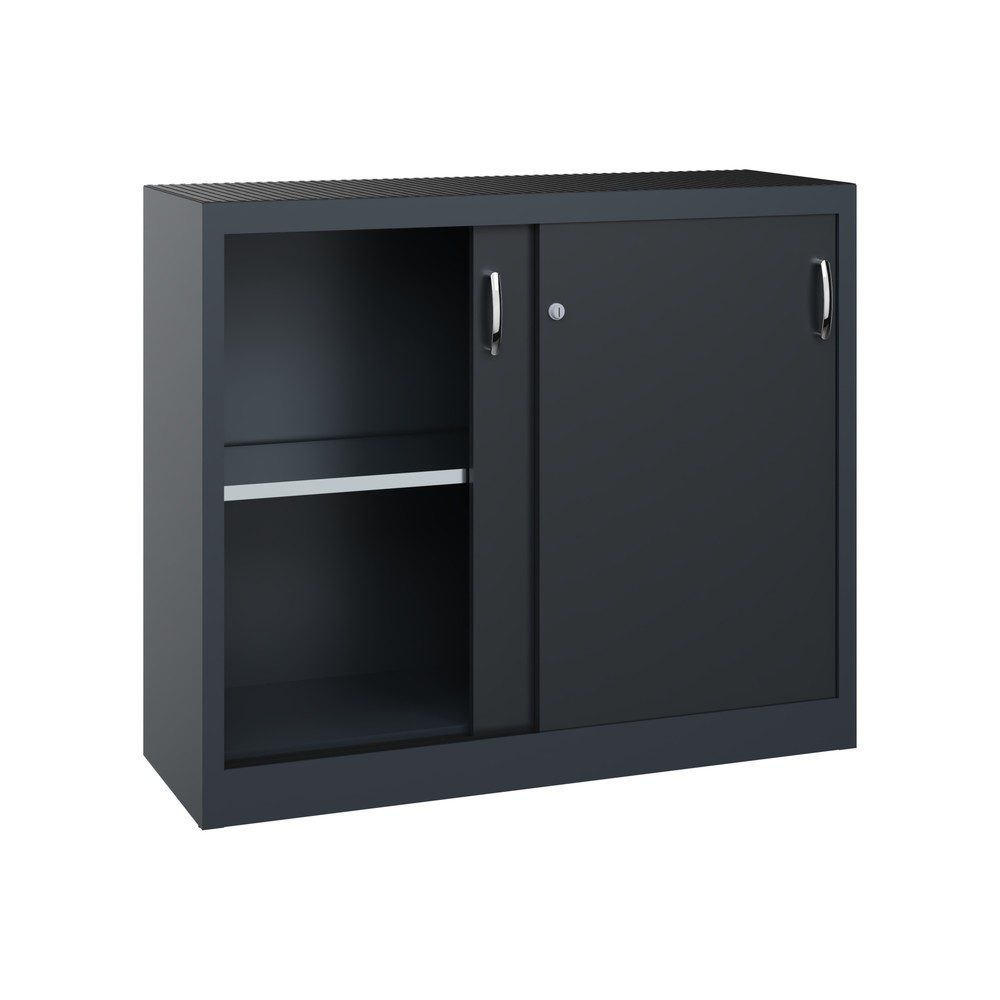 Productafbeelding nr. 4: Werkplaatsbijzetkast C+P met 1 legbord, hxbxd 1.000 x 1.200 x 400 mm, antracietgrijs, zwartgrijs