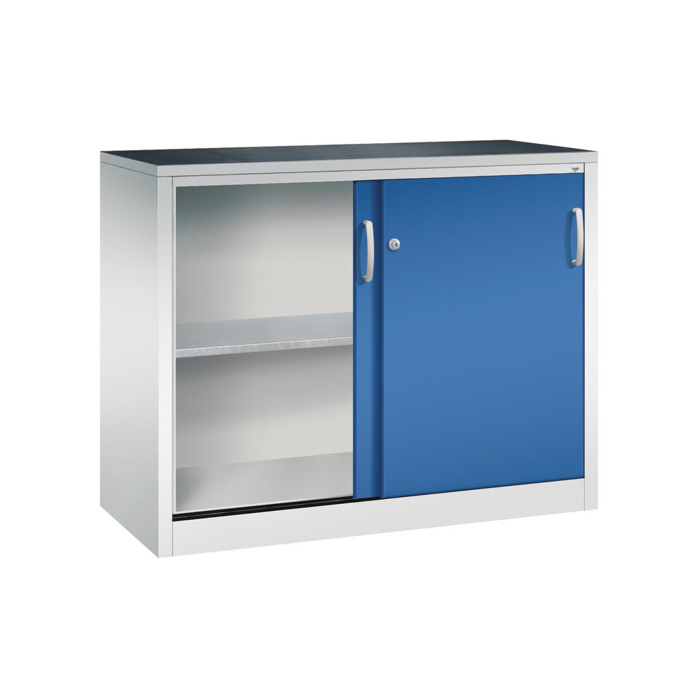 Productafbeelding nr. 4: Werkplaatsbijzetkast C+P met 1 legbord, hxbxd 1.000 x 1.200 x 500 mm, lichtgrijs, gentiaanblauw