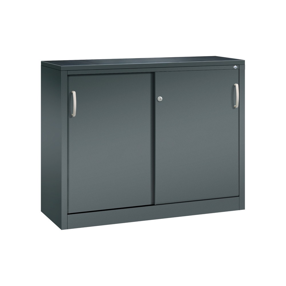 Productafbeelding nr. 1: Werkplaatsbijzetkast C+P met 1 legbord, hxbxd 1.000 x 1.200 x 400 mm, antracietgrijs, antracietgrijs