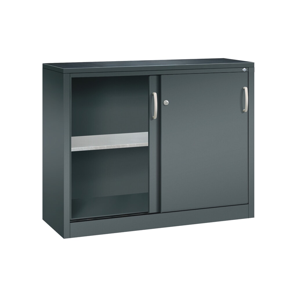 Werkplaatsbijzetkast C+P met 1 legbord, hxbxd 1.000 x 1.200 x 400 mm, antracietgrijs, antracietgrijs Productafbeelding nr. 4: Werkplaatsbijzetkast C+P met 1 legbord, hxbxd 1.000 x 1.200 x 400 mm, antracietgrijs, antracietgrijs