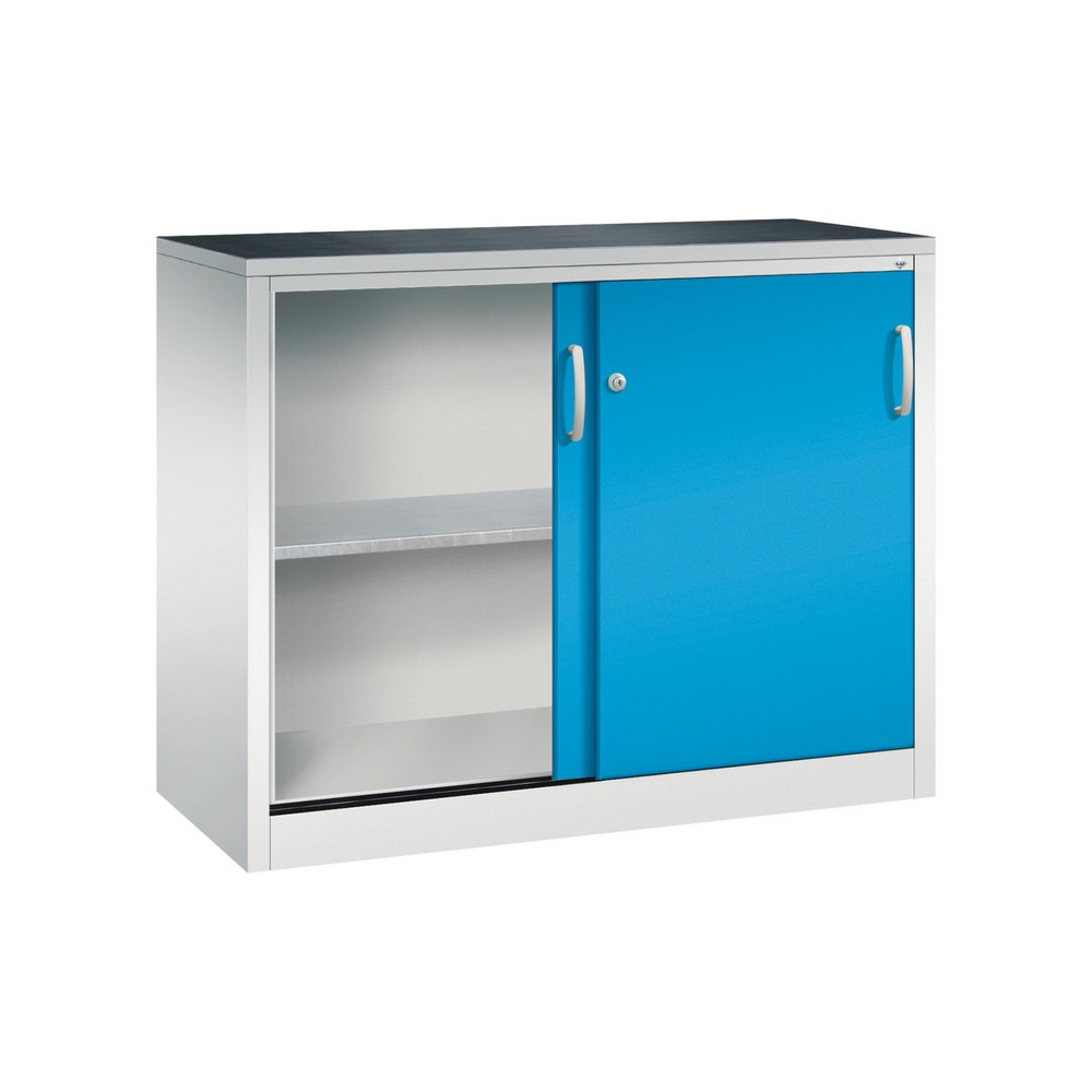 Productafbeelding nr. 4: Werkplaatsbijzetkast C+P met 1 legbord, hxbxd 1.000 x 1.200 x 500 mm, lichtgrijs, lichtblauw