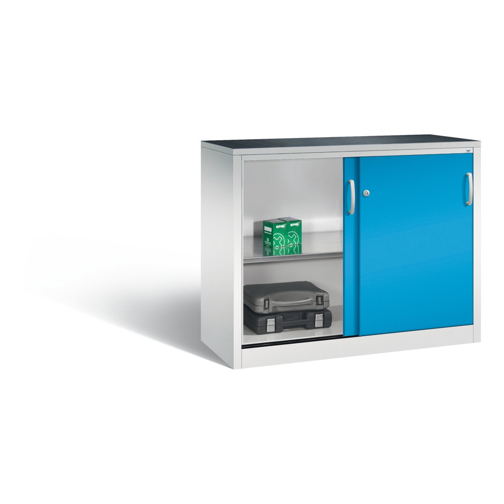 Productafbeelding nr. 5: Werkplaatsbijzetkast C+P met 1 legbord, hxbxd 1.000 x 1.200 x 500 mm, lichtgrijs, lichtblauw