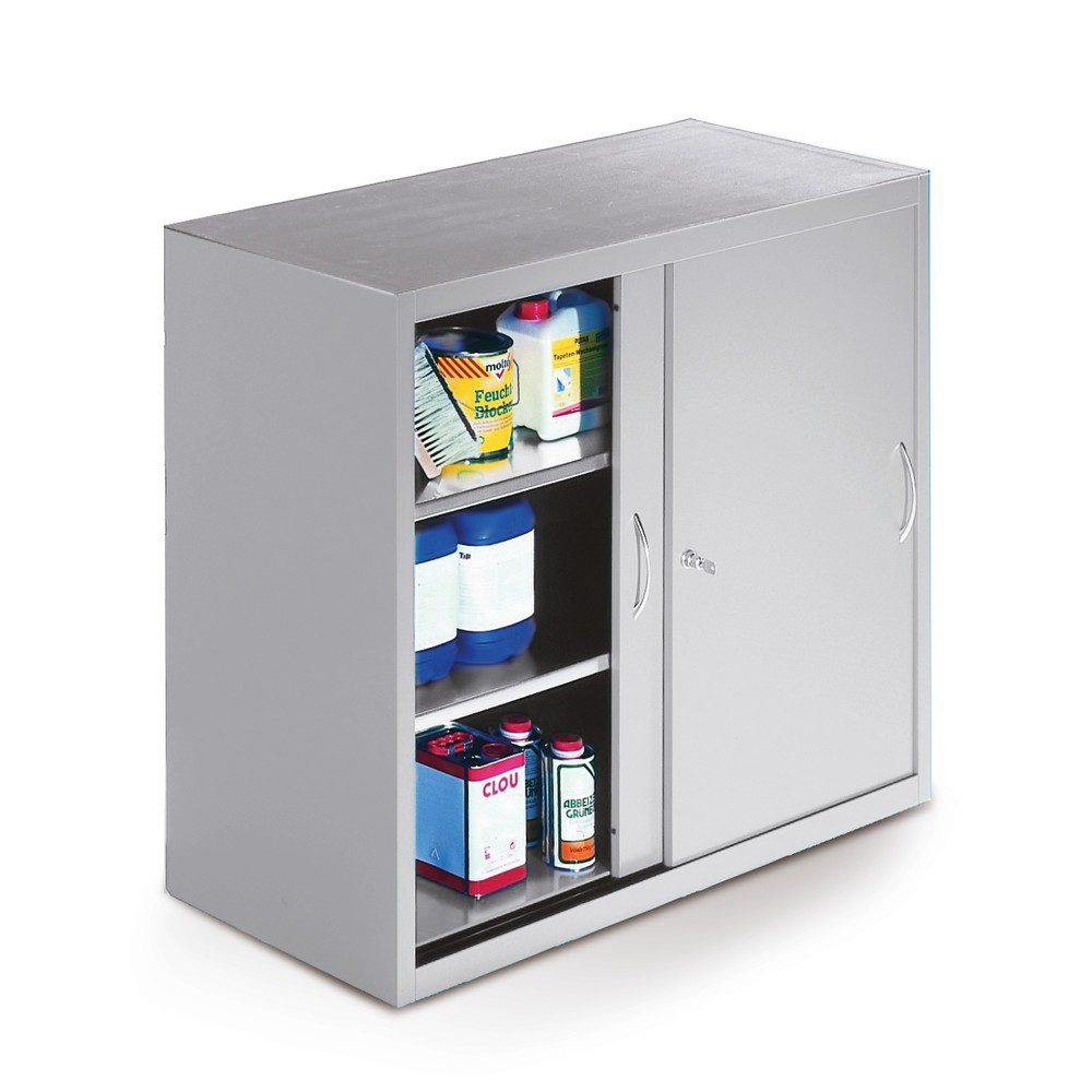 Productafbeelding nr. 2: Werkplaatsbijzetkast C+P met 2 legborden, hxbxd 1.000 x 1.600 x 400 mm, scheidingswand, lichtgrijs, antracietgrijs