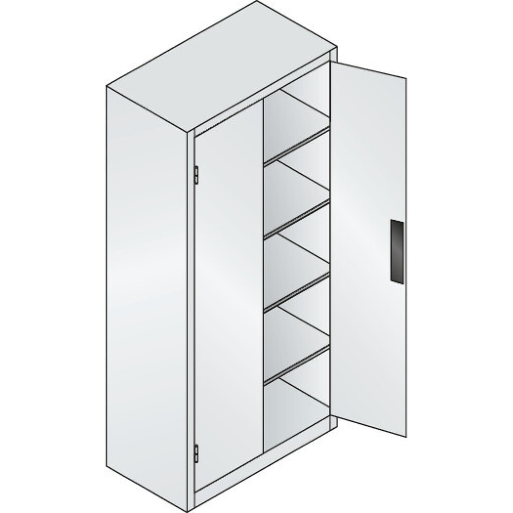 Productafbeelding nr. 4: Draaideurkast, cap. 700 kg, 195x93x50cm, lichtgrijs, zwartgrijs