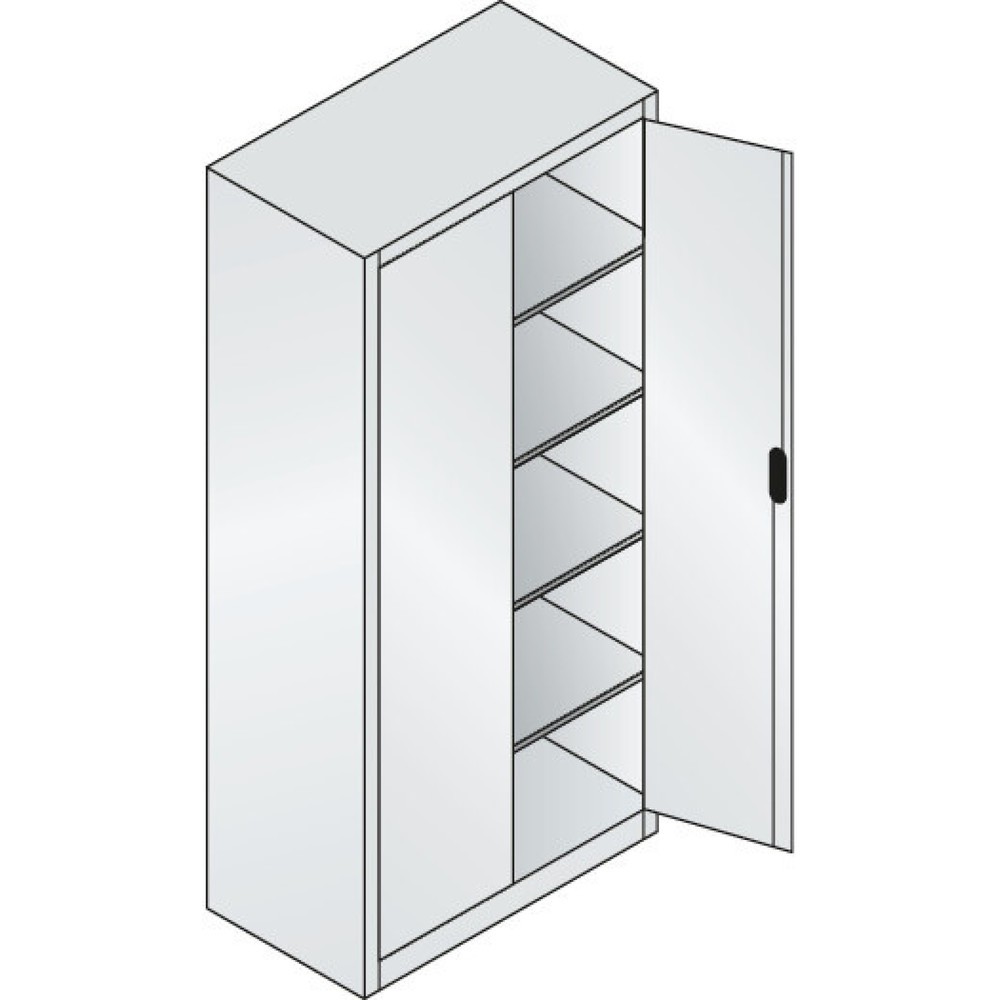 Productafbeelding nr. 18: Werkplaatsdraaideurkast C+P met 4 legborden, hxbxd 1.950 x 930 x 500 mm, antracietgrijs, antracietgrijs