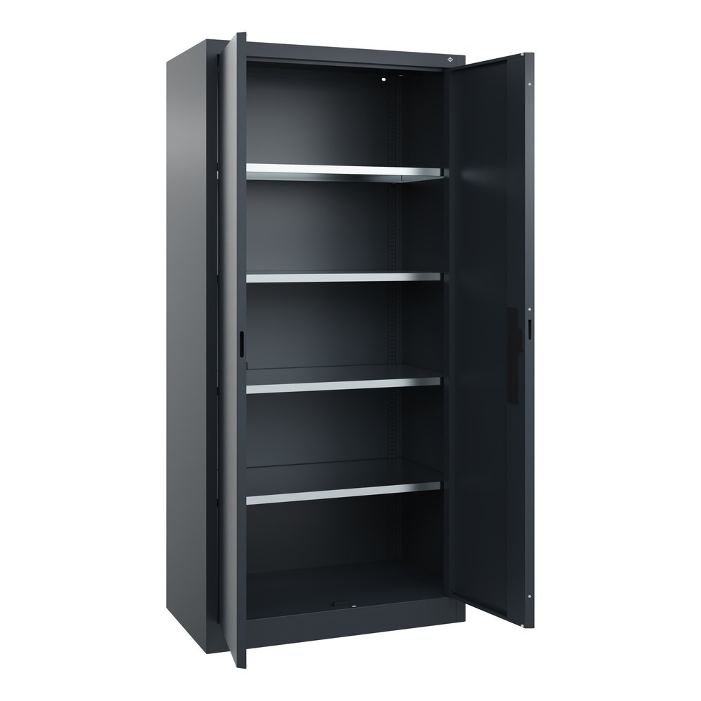 Productafbeelding nr. 20: Werkplaatsdraaideurkast C+P met 4 legborden, hxbxd 1.950 x 930 x 500 mm, antracietgrijs, antracietgrijs