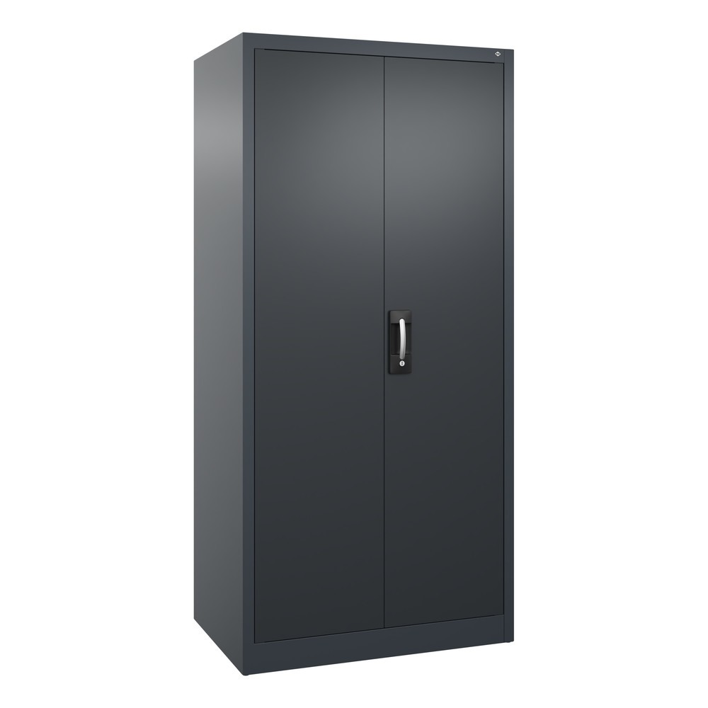 Product afbeelding: Werkplaatsdraaideurkast C+P met 4 legborden, hxbxd 1.950 x 930 x 600 mm, antracietgrijs, zwartgrijs
