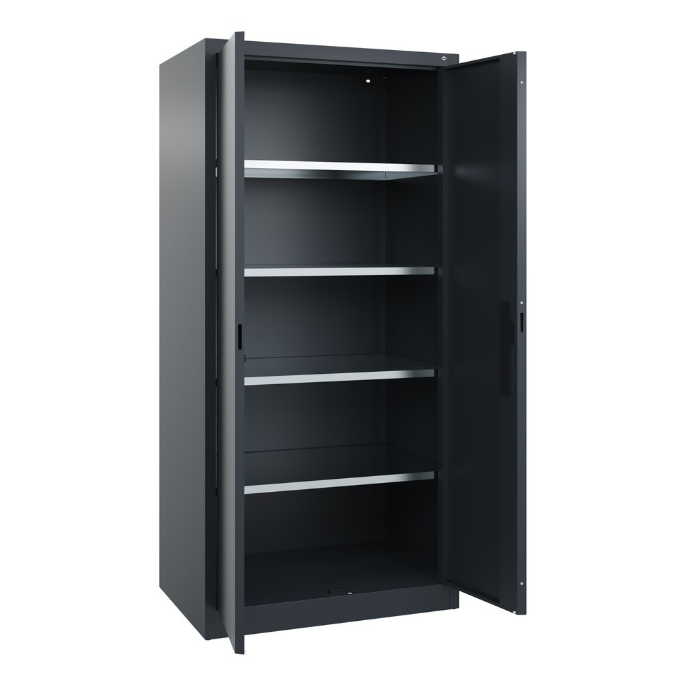 Productafbeelding nr. 17: Werkplaatsdraaideurkast C+P met 4 legborden, hxbxd 1.950 x 930 x 600 mm, antracietgrijs, antracietgrijs