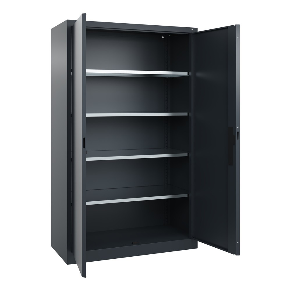 Productafbeelding nr. 17: Werkplaatsdraaideurkast C+P met 4 legborden, hxbxd 1.950 x 1.200 x 500 mm, antracietgrijs, antracietgrijs