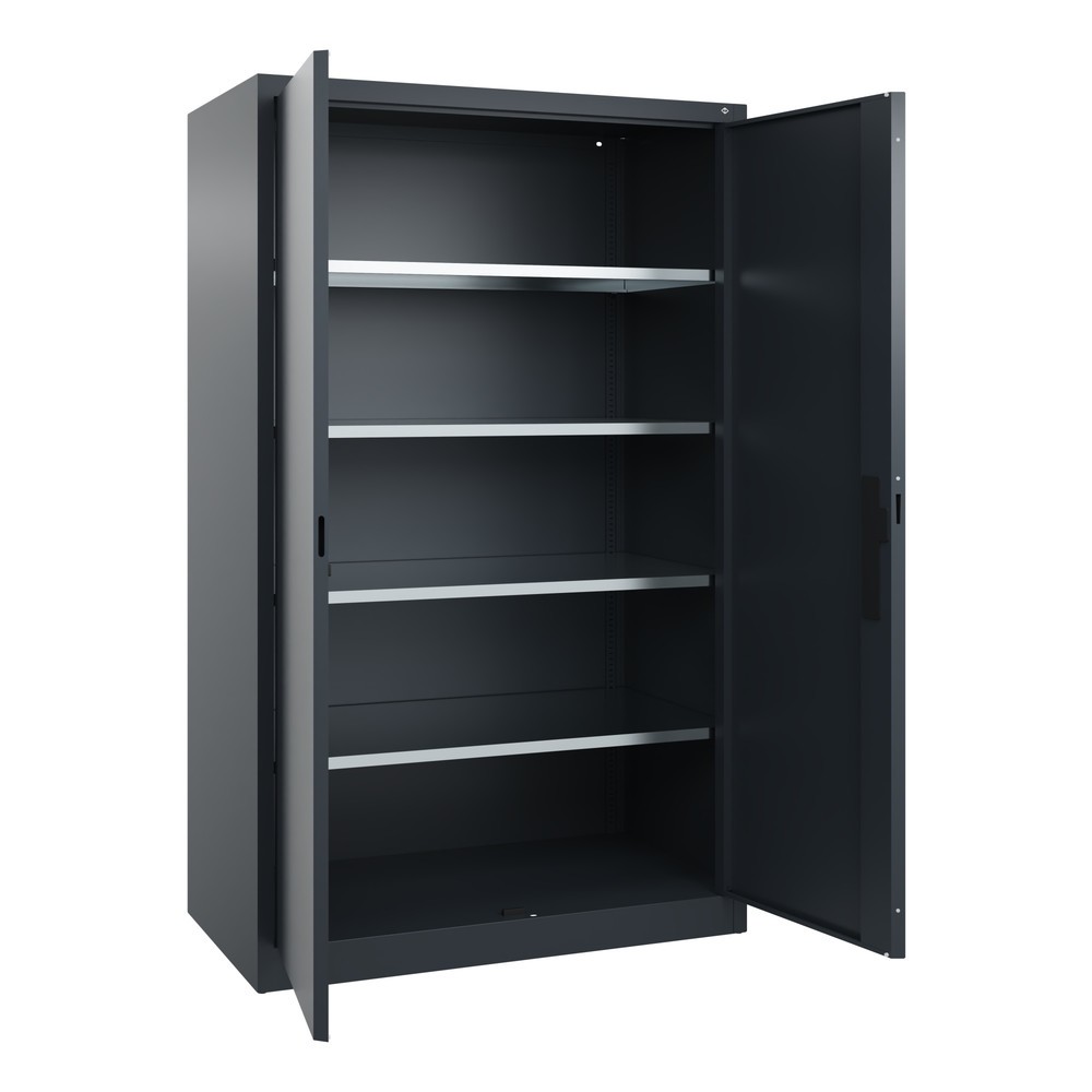 Productafbeelding nr. 17: Werkplaatsdraaideurkast C+P met 4 legborden, hxbxd 1.950 x 1.200 x 600 mm, antracietgrijs, antracietgrijs