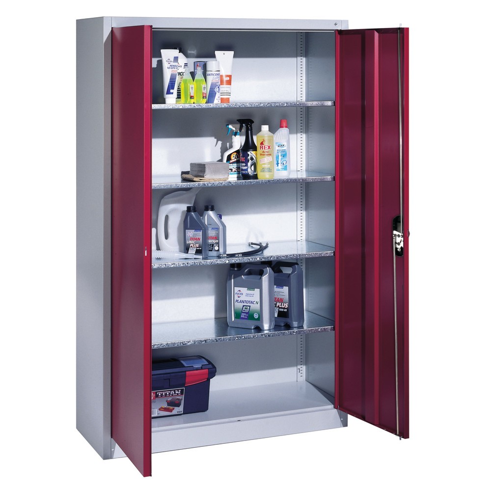 Productafbeelding nr. 3: Werkplaatsdraaideurkast C+P met 4 legborden, hxbxd 1.950 x 930 x 500 mm, antracietgrijs, antracietgrijs