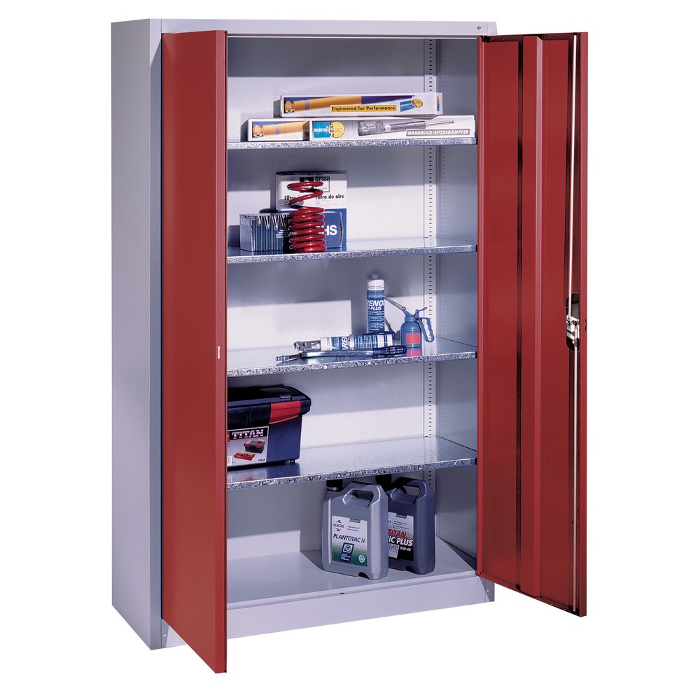Productafbeelding nr. 5: Werkplaatsdraaideurkast C+P met 4 legborden, hxbxd 1.950 x 930 x 500 mm, antracietgrijs, antracietgrijs