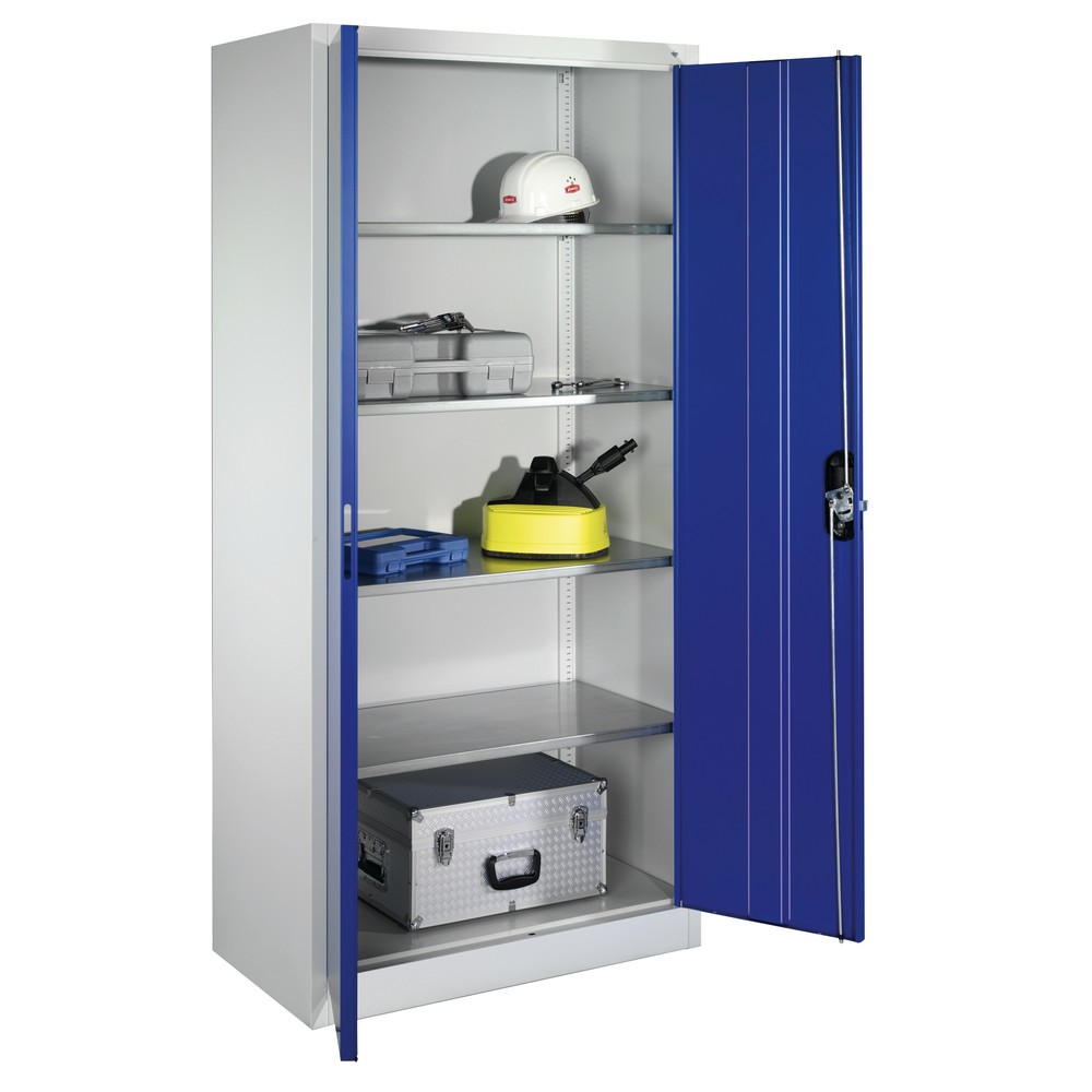 Productafbeelding nr. 12: Werkplaatsdraaideurkast C+P met 4 legborden, hxbxd 1.950 x 930 x 500 mm, antracietgrijs, antracietgrijs
