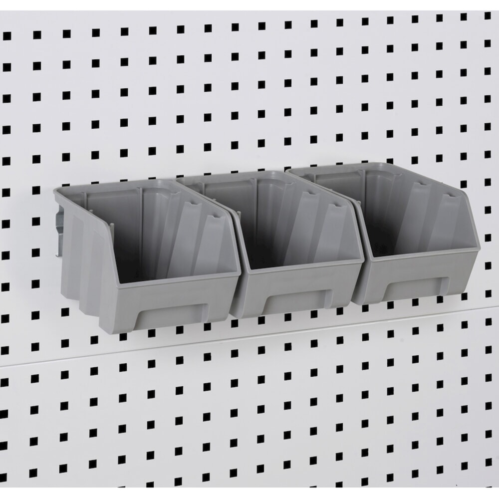 Productafbeelding nr. 6: Werkplaatskast Fami PERFOM, 4 geperforeerde legborden, 3 lades, geperforeerde platen voor deur, bakken, hxbxd 2.000 x 1.023 x 726 mm, lichtblauw