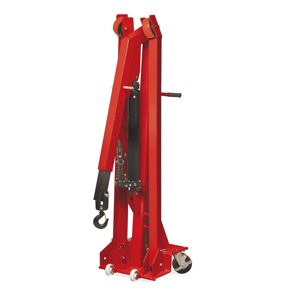 Productafbeelding nr. 2: Werkplaatskraan met gespreid frame en snelhef, inklapbaar, cap. 1.500-2.000 kg, RAL 3020 verkeersrood
